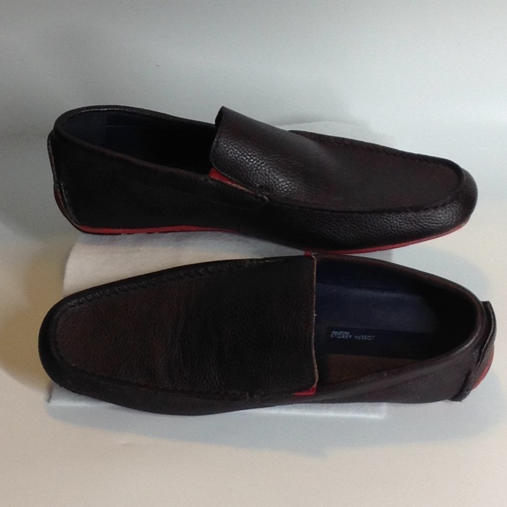 Joseph Abboud Brown Leather Loafer Slip On…